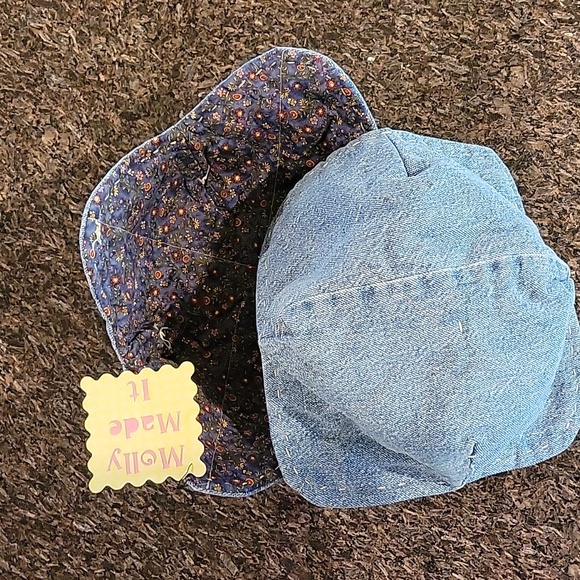 Cozies Upcycled Jeans Molly Made It Design Hand Crafted Blue Floral - Picture 3 of 13